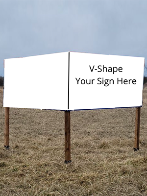V-Shape Commercial Sign - 4x8